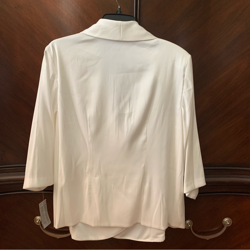 Alex Evenings Pearl Shawl Collar Wrap Top Jacket Size 1X Formal Cocktail Party - Picture 3 of 8